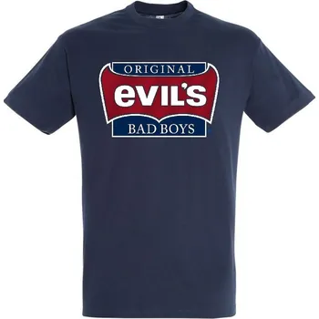 Pánské tričko panske-levne-bavlnene-tricko-digi-potisk-original-evils Barva: Navy - tmavě modrá, velikost: XXL