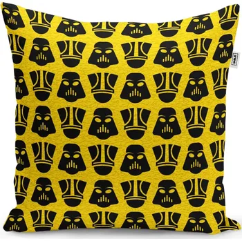 Polštář Sablio Polštář Star Wars Stormtroopeři Pattern na žluté - 40x40 cm