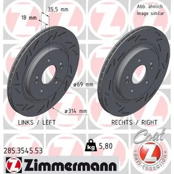 Brzdový kotouč Brzdový kotouč ZIMMERMANN 285.3545.53