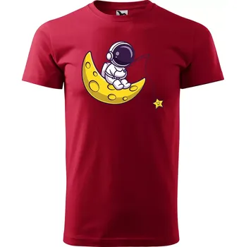 Sablio Tričko s potiskem Baby astronaut - červené 5XL