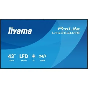 Monitor iiyama ProLite LH4364UHS-B1AG LCD VA 43" 3840 x 2160 6,5ms 500 nitů 4000:1 60Hz 24/7