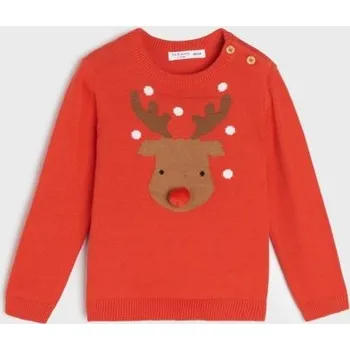 Chlapecká mikina Sinsay - Vánoční svetr se sobem - červená - 7863Q-33X - 7863Q-33X-74