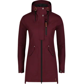 Dámská softshellová bunda Vínová dámská nepromokavá outdoorová parka WAKE - 42