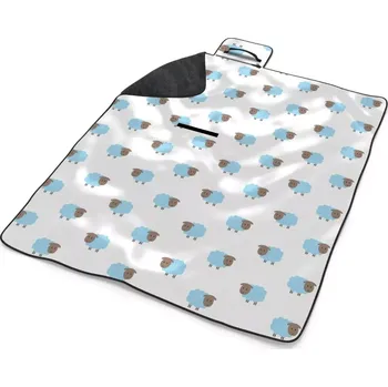 deka Sablio Plážová deka Modré ovce: 200x140 cm