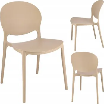Jídelní židle Pro-Tech shop Židle Justin, plastová, béžová 41377&nbsp;CM-987586