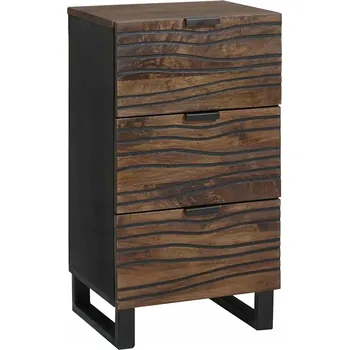 Příborník do zásuvky Bufet se zásuvkou, hnědý, 40 x 33 x 75 cm, masivní mangové dřevo