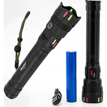 Svítilna Výkonná Taktická LED Svítilna USB Zoom Vodotěsná Dobíjecí