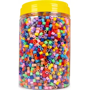 Dětské navlékací korálky Zažehlovací korálky 5000 ks BAREVNÉ Velikost Midi 5 mm SKLENICE