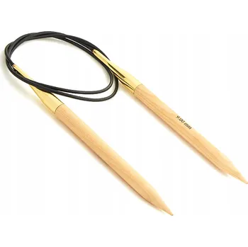 Nástroj na niť a příze Jehlice KNITPRO dřevěné na lanku 100cm - 4,00mm
