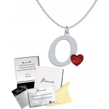 Náhrdelník Stříbrný Náhrdelník Písmeno O se srdíčkem + DEDIKACE ZDARMA