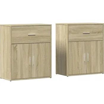 Příborník do zásuvky VidaXL Skříňky, 2 ks, dub sonoma, 60x31x70 cm, dřevotříska