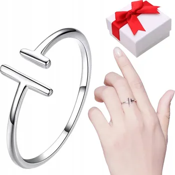 Prsten Stříbrný otevřený nastavitelný Prstýnek STŘÍBRO s925 + dárek krabička