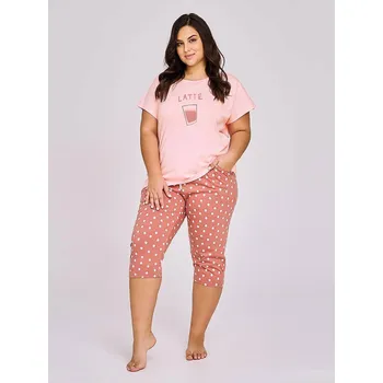 Dámské pyžamo Taro dámské pyžamo bavlna oranžové, velikost XXL