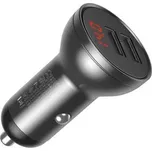 Baseus Digital Display autonabíječka s porty 2x USB-A - 24W - tmavě šedá