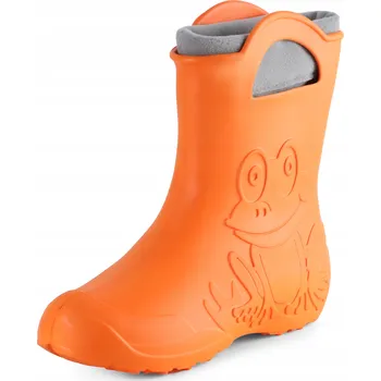 Dámské holínky Holínky dámské zateplené gumáky LA-FrogW Oranžová 40-41