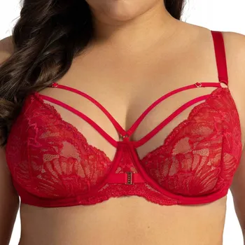 Podprsenka Ava podprsenka s měkkými košíčky červená velikost 80D