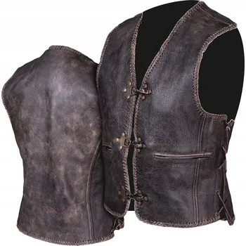 Moto oblečení Kožená Motocyklová Vesta Stara Ameryka 2XL