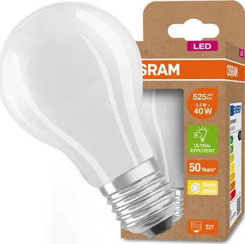 Žárovka LED žárovka A60 E27 2,5W = 40W 3000K 210lm/W OSRAM