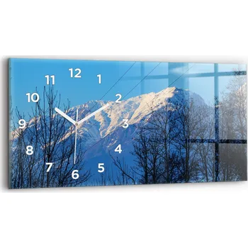 Hodiny Nástěnné hodiny kulatý dekorativní klasické kuchyňské 60x30 cm Výhled na hory