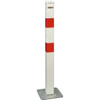 Plotový sloupek Parkovací sloupek s deskou - bílý