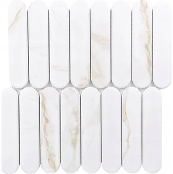 Dlažba DUNIN mozaika gresová sušenky mramor se zlatem Pills Calacatta Gold matná