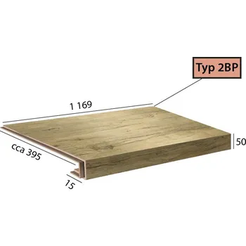 Schodiště Vinylové schody BRASED Ecoline Step 2BP - 9504 Buk rustikal