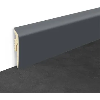 soklová lišta Afirmax Podlahová soklová lišta tmavě šedá 60 mm