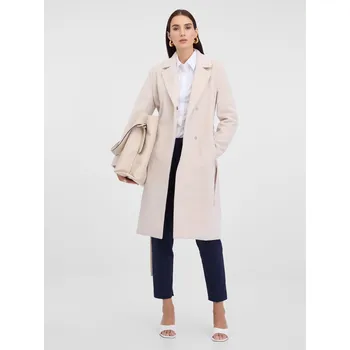 Dámský kabát Krémový dámský kabát ORSAY Orsay modrá | krémová 3500135