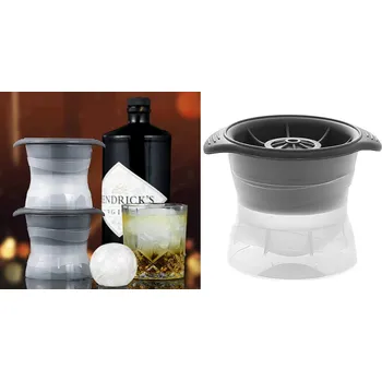 Nádoba na led Silikonová forma na led, kulatá, ŠEDÁ 7,5x6,5 cm