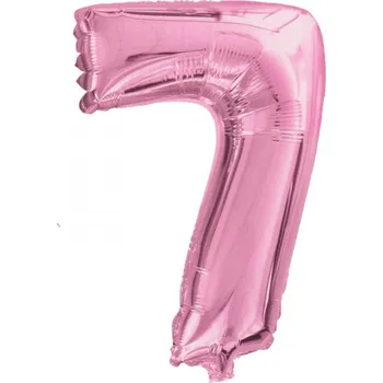 Balónek Fóliový balónek 82 cm-růžový číslo 7
