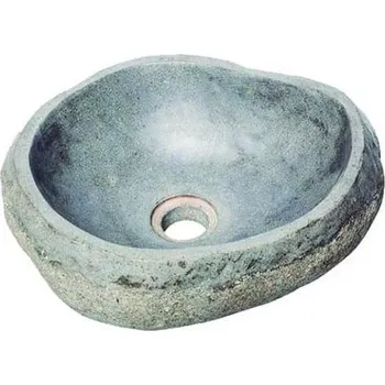 Bathco 00393 - Umyvadlo na desku RIO 52x47 cm kámen/šedá