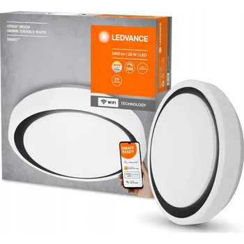 Kulatý Stropní Svítidlo Ledvance 38 x 38 cm bílá, černá