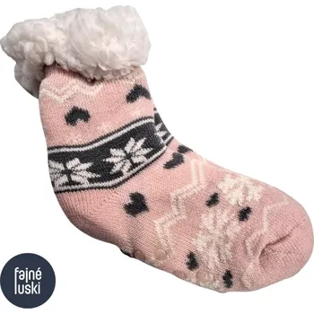 Dětské termo ponožky Dětské teplé ponožky s kožíškem protizskluzové