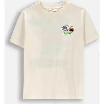 Chlapecké tričko Dětské bavlněné tričko Coccodrillo WC5143209VBD béžová 01X, vel. 110