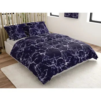 Povlečení Textilomanie TEMPESTA fialové 140 x 200, 70 x 90 cm zipový uzávěr