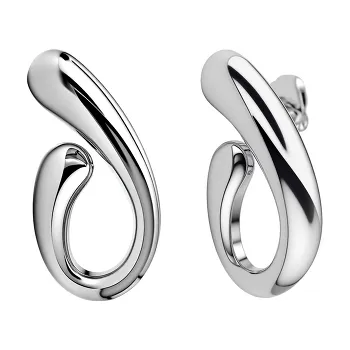 Náušnice Elegantní lesklé ocelové náušnice "Sea Wave"