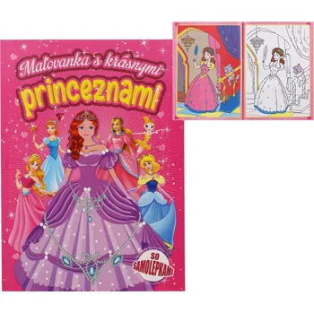 omalovánky Maľovanky s krásnymi princeznami so samolepkami SK verzia 21x29cm
