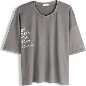 Dámské oblečení GATE Bavlněné tričko s potiskem 42 625-1660/862