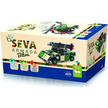 Stavebnice Seva Stavebnice SEVA ARMÁDA Bitva plast 958ks v krabici 27x38x18cm