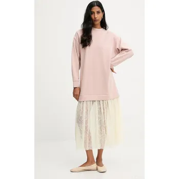 Dámské šaty Šaty Answear.LAB AB936 růžová 30X, vel. M