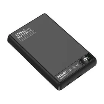 Powerbanka UltraThin MagSafe 15W Bezdrátová powerbanka 10000 mAh s LED displejem a podporou nabíjení Apple Watch, černá