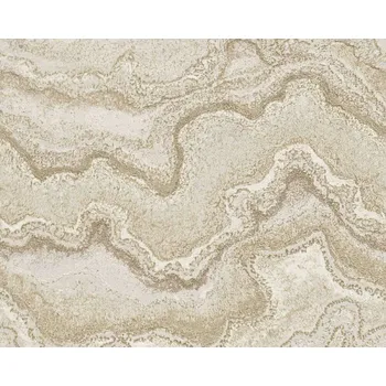 Tapeta A.S. Création | Vliesová tapeta na zeď Stories of Life 39659-2 | 0,53 x 10,05 m | krémová, zlatá + Krémová, zlatá vliesová tapeta na stěnu 396592 v rozměru 0,53 x 10,05 m