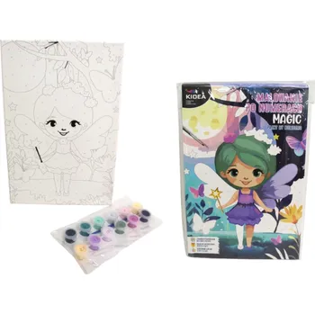 KIDEA Obraz k malování podle čísel 30x20x1 cm WRÓŻKA