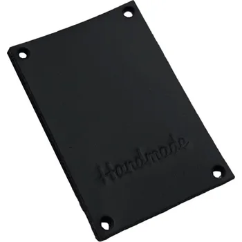 Pro Háčkování Kožený štítek přes okraj 60x40x3 mm Handmade, černá