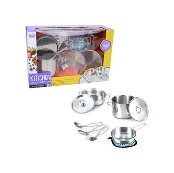 Nádobí nerezové, hrnec, 9 kusů, 30,9 x 10,7 x 21,6 cm