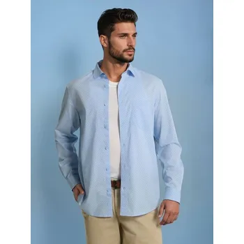 Pánská košile Sinsay - Košile regular fit - modrá - 087EV-05X - 087EV-05X-S