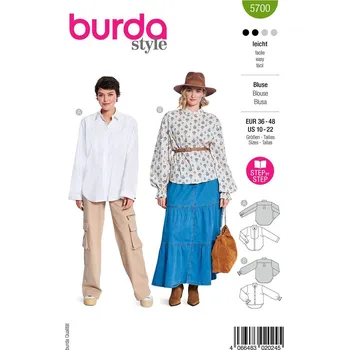 Střih na dámskou košili ve vel. 36-48 5700