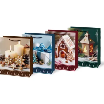 Dárková taška Taška dárková vánoční T5 mix V57 260 x 320 x 138 mm