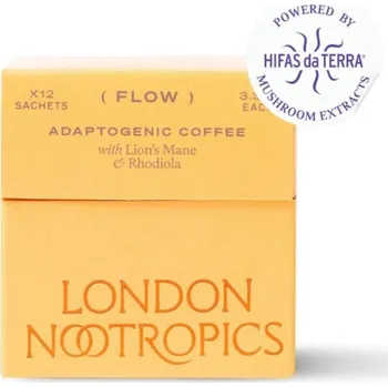 Káva London Nootropics Adaptogenní káva - FLOW, 12 x 3,3 g