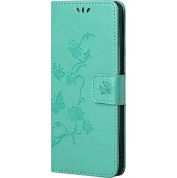 Pouzdro na mobilní telefon Flower PU kožené peněženkové pouzdro na mobil Samsung Galaxy A32 4G - zelené